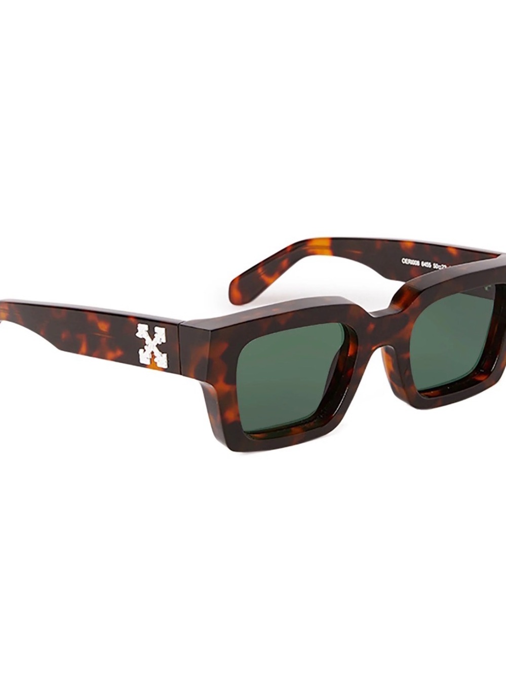 Off-White Tortoiseshell Square Sunglasses with Black Lenses